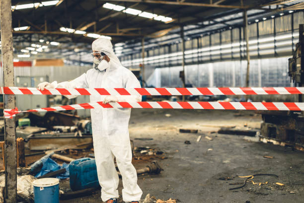 Professional Sewage Cleanup technician working in Galena Park, TX